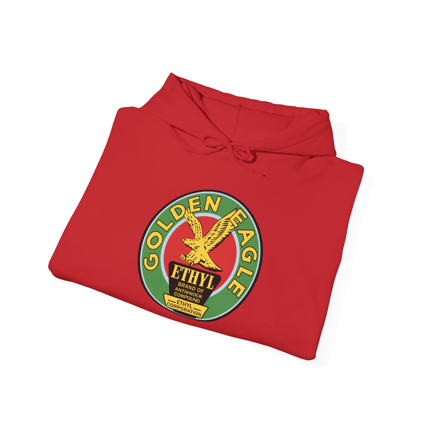 Golden Eagle Ethyl Logo Hoodie — Vintage Petroliana Pullover
