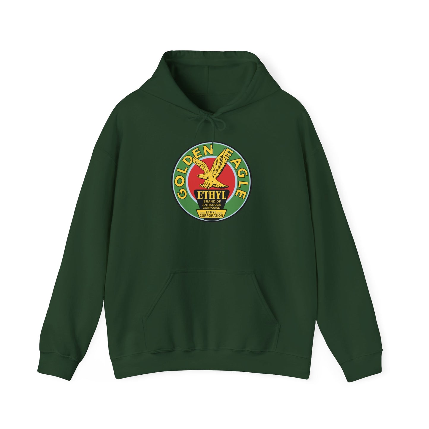 Golden Eagle Ethyl Logo Hoodie — Vintage Petroliana Pullover