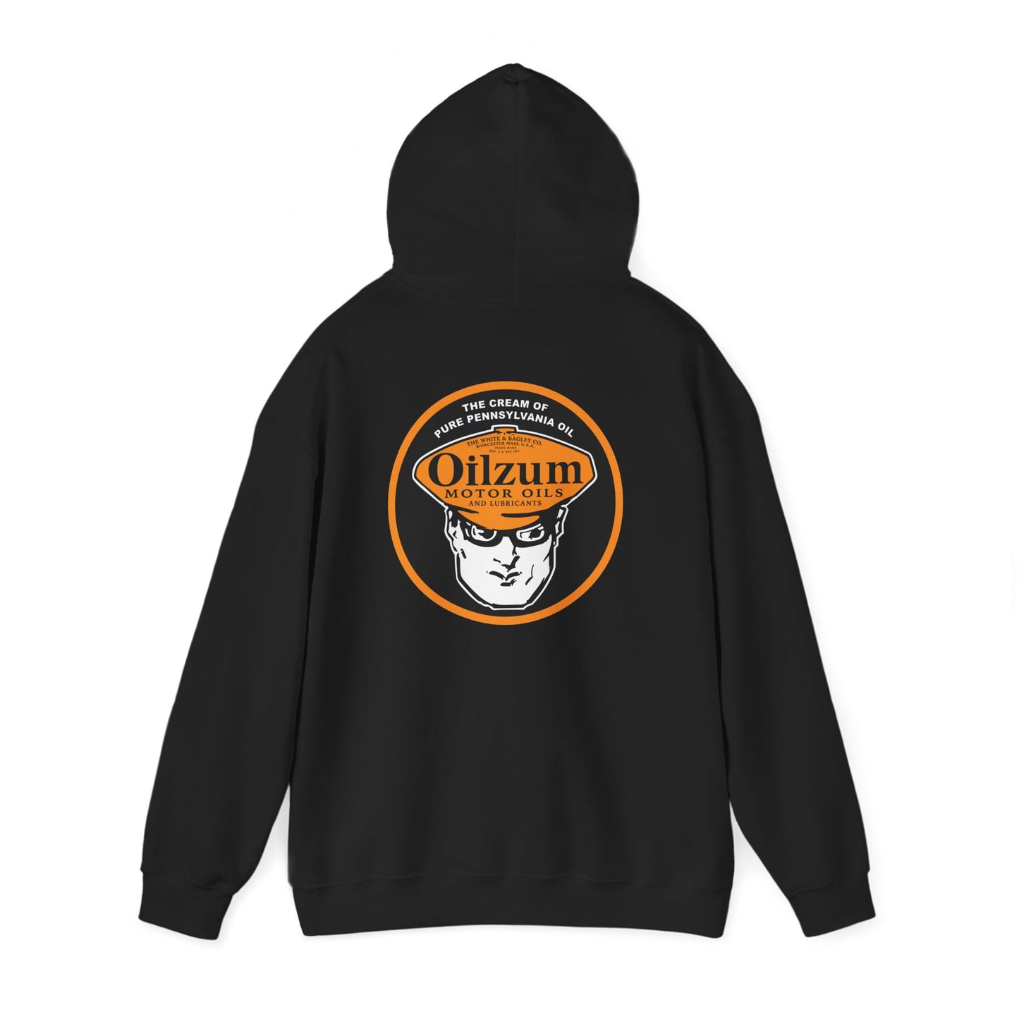 oilzum Hoodie — Vintage Oilzum Motor Oil Logo Pullover