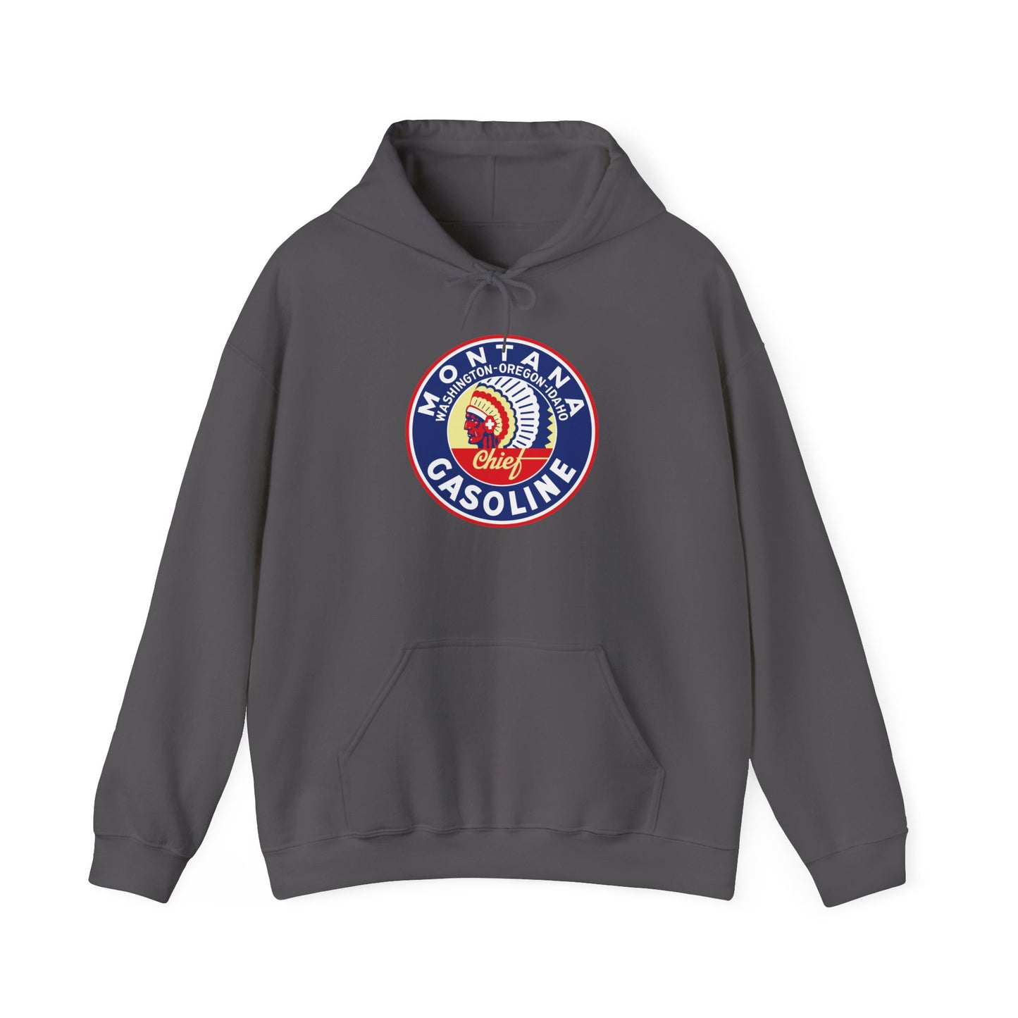 Montana Chief Gasoline Hoodie — Vintage Northwest Petroliana | The Faded Label Co.