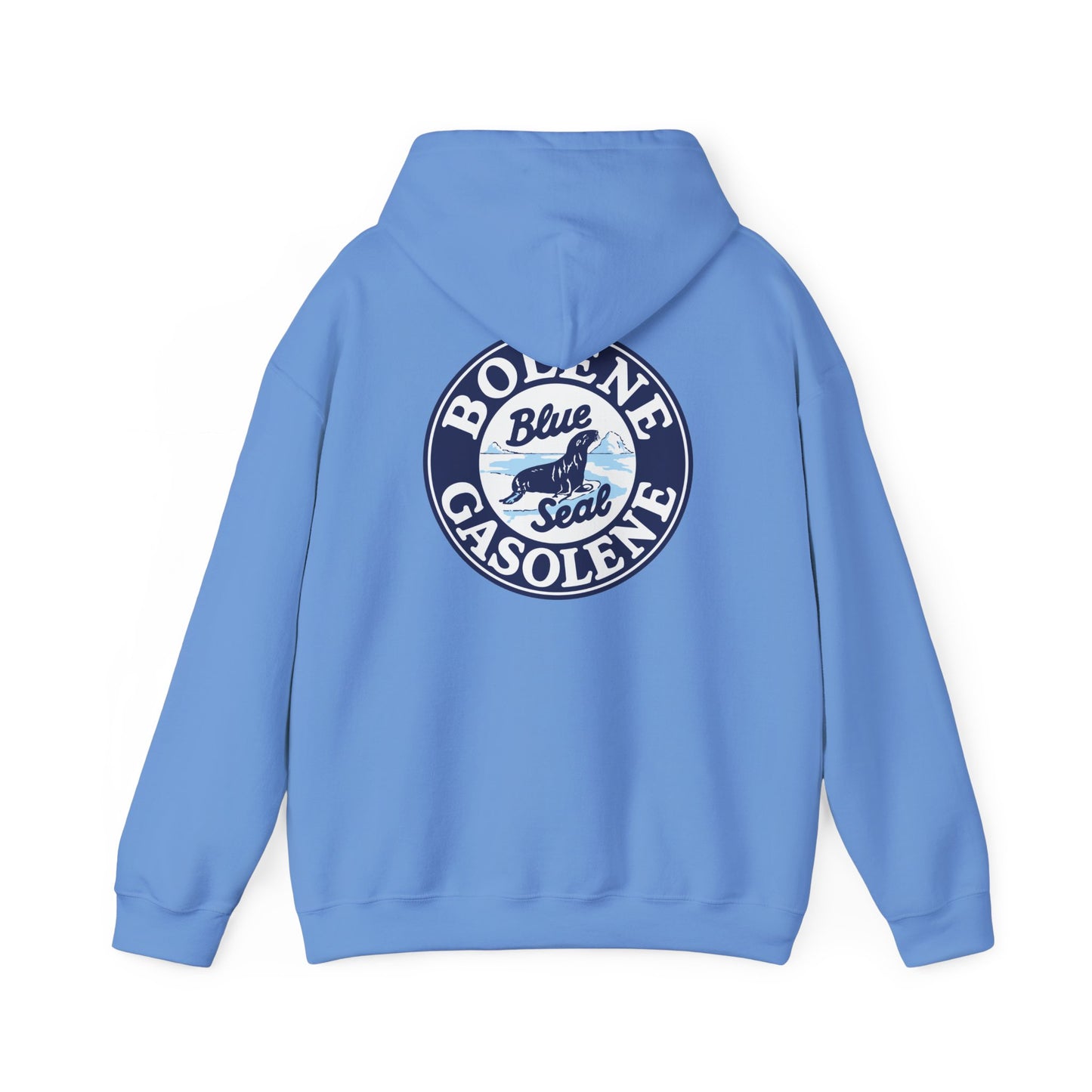 Bolene Blue Seal"Gasoline Hoodie - Vintage " Retro Logo Pullover