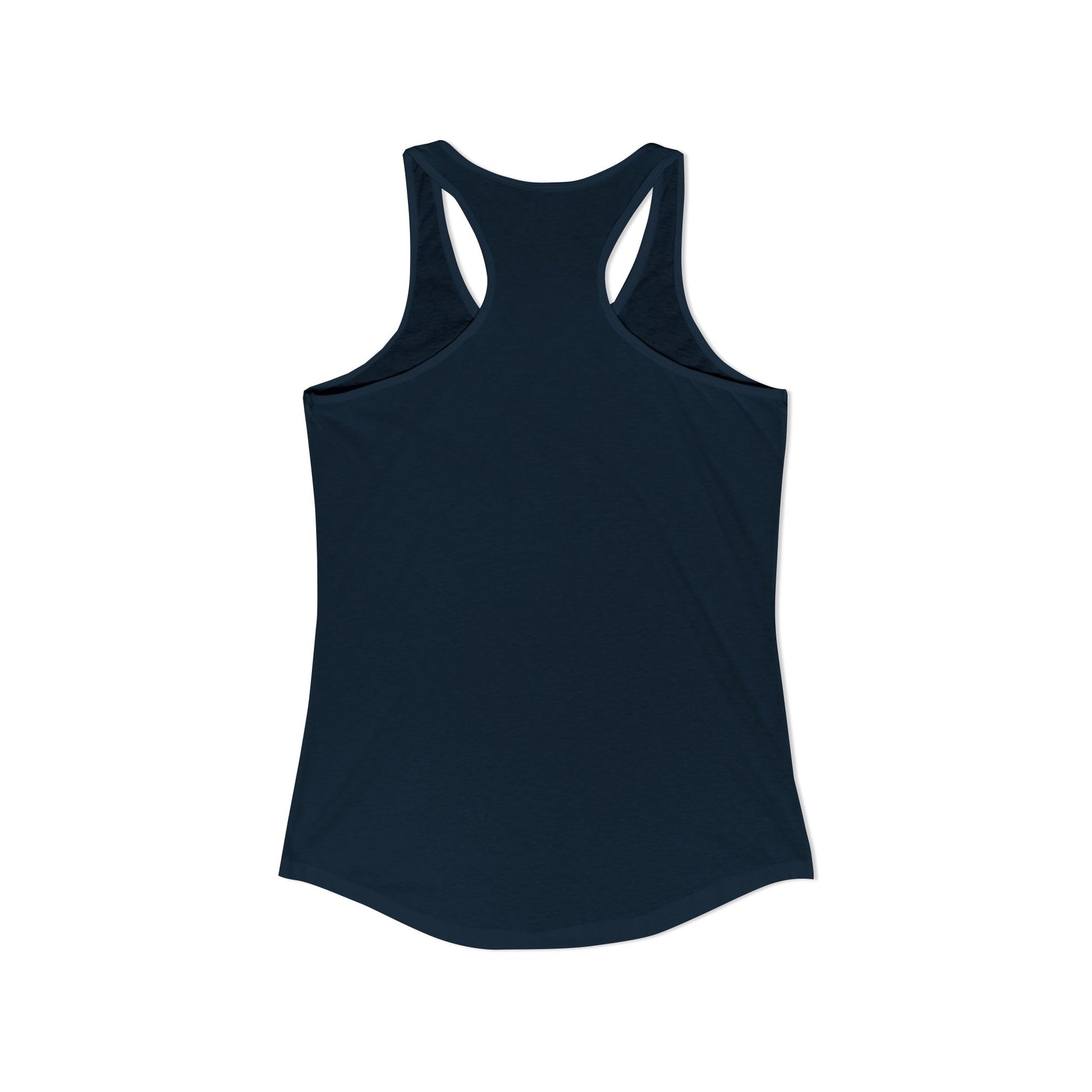 4th of July Flag Girl racerback tank flat lay — Bella Canvas women's ideal racerback — The Faded Label Co.