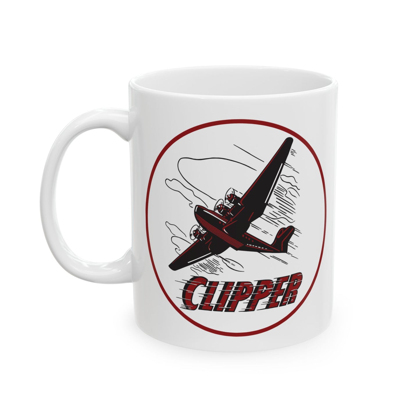 clipper Ceramic Mug — Skull & Raven Gothic Coffee Cup (11oz, 15oz)