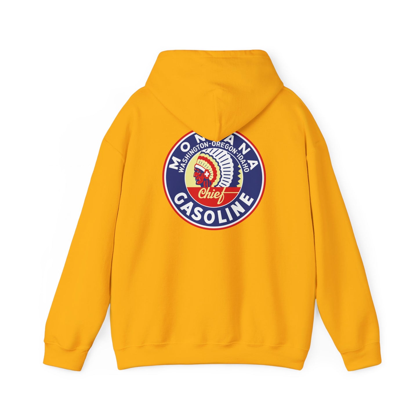 Montana Chief Gasoline Hoodie — Vintage Northwest Petroliana | The Faded Label Co.