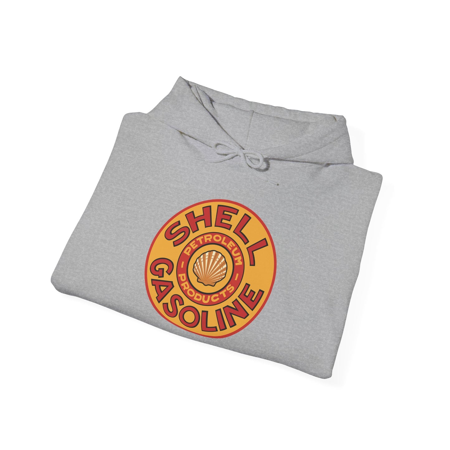 Shell Gasoline Logo Hoodie — Vintage Retro Petrol Badge Pullover