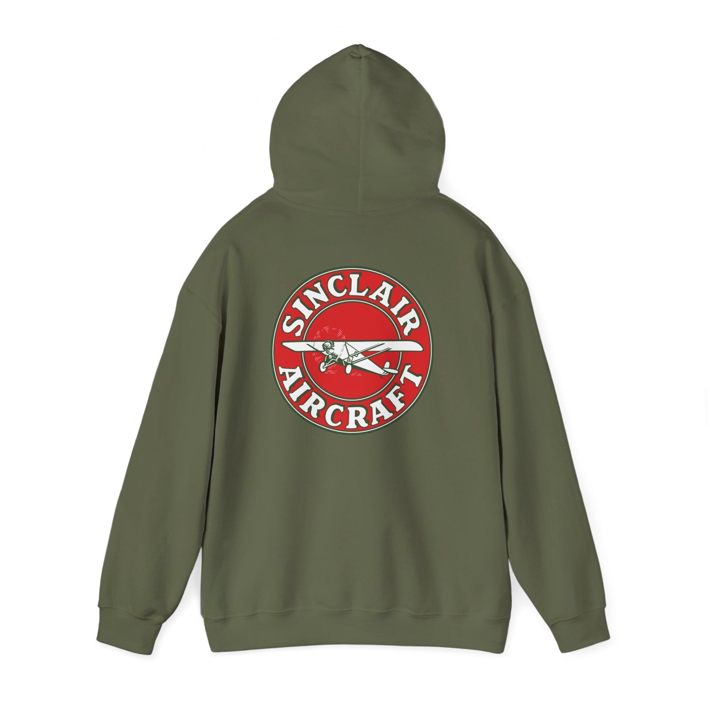 Sinclair Aircraft Vintage Logo Hoodie — Retro Aviation Pullover