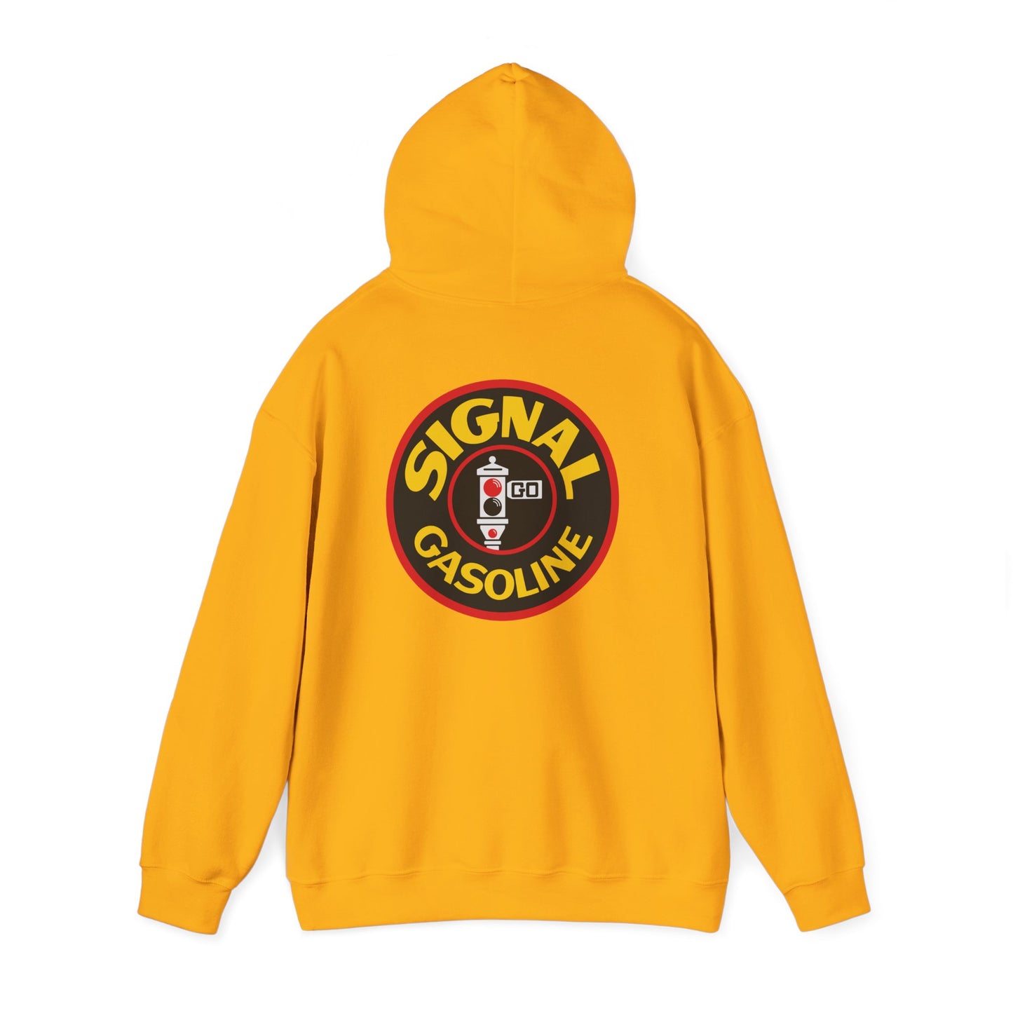 Signal Gasoline Hoodie — Vintage Traffic Signal Petroliana | The Faded Label Co.