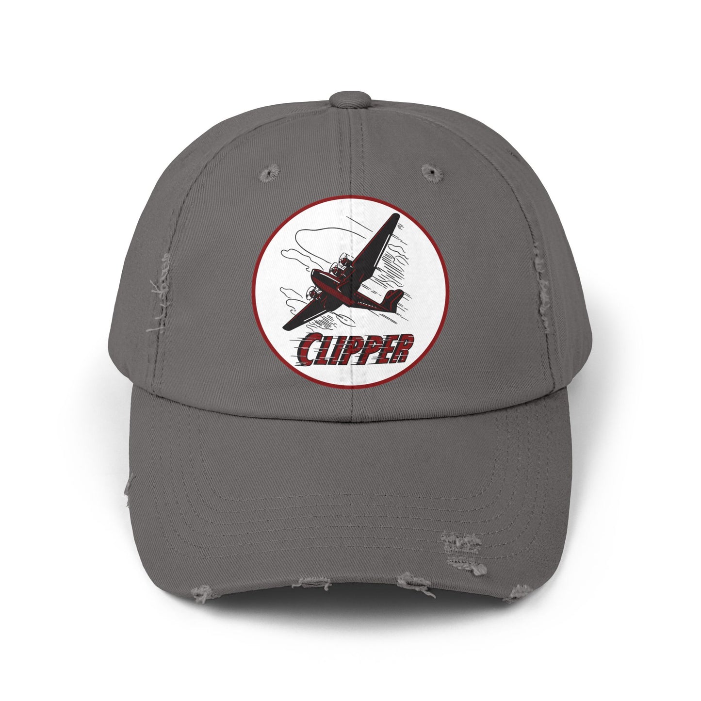 Clipper Petroleum distressed cap dashing red — vintage petroliana hat — The Faded Label Co.