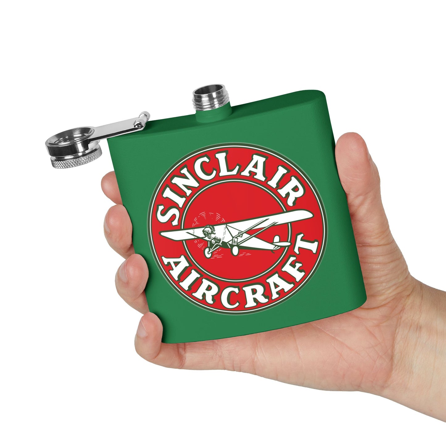 Sinclair Aircraft Flask — Vintage Aviation Petroliana Gift | The Faded Label Co.