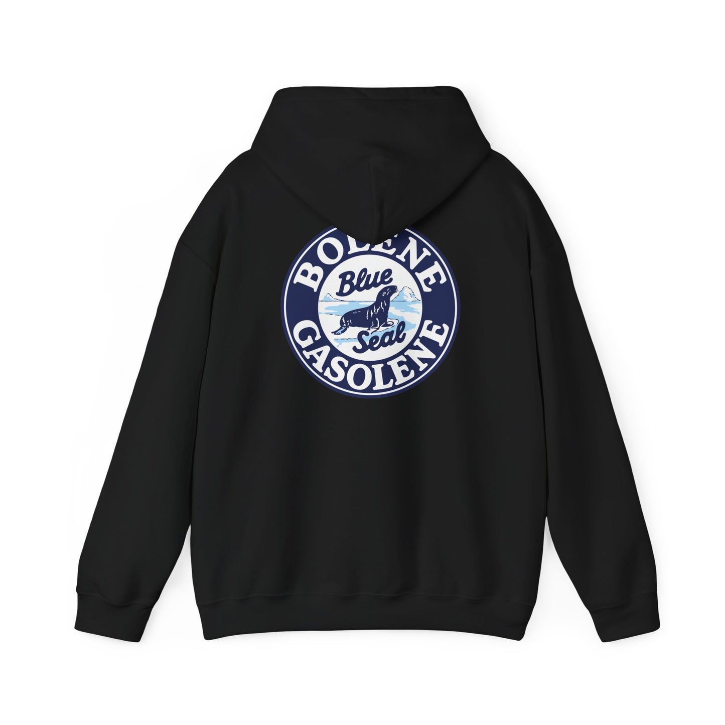 Bolene Blue Seal"Gasoline Hoodie - Vintage " Retro Logo Pullover