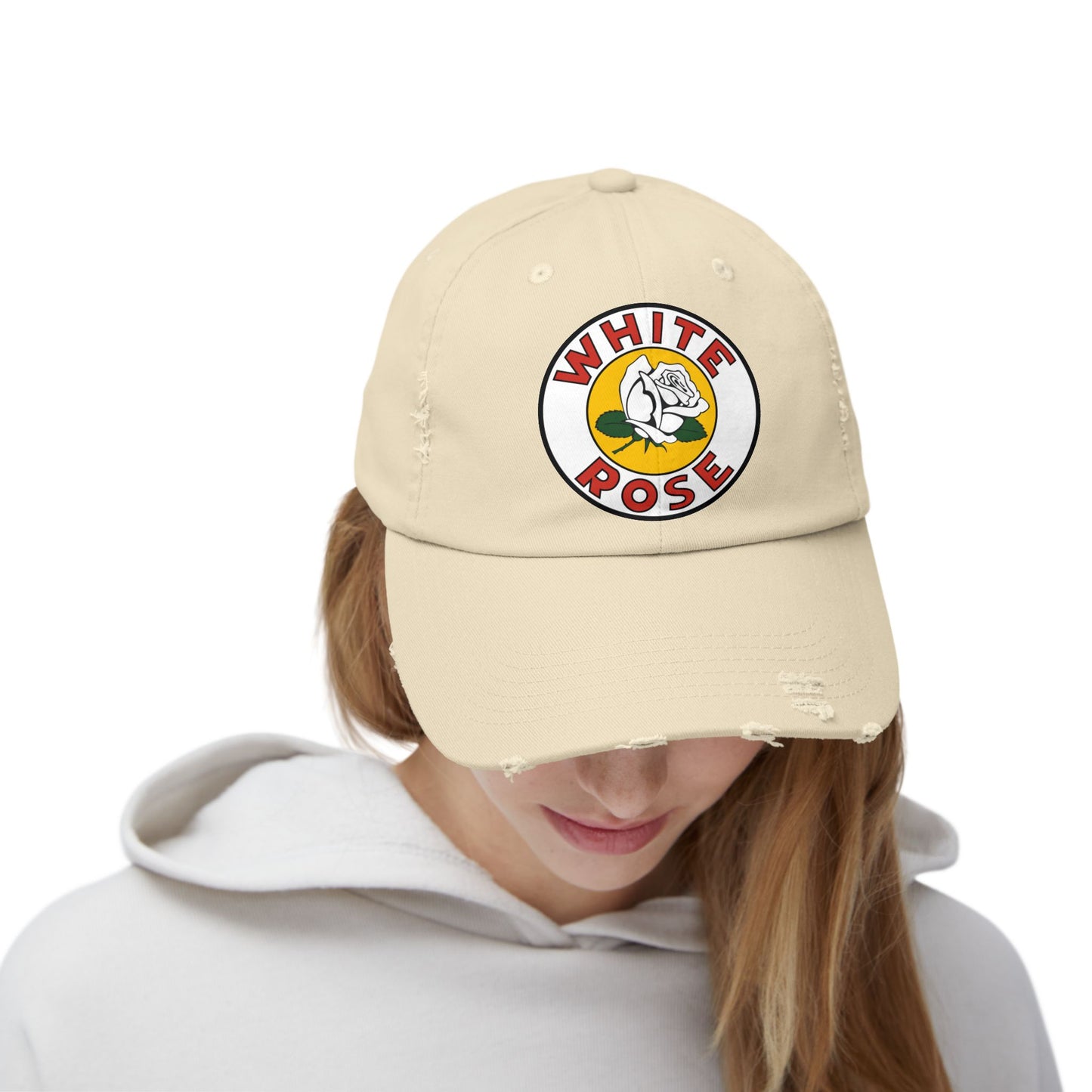 White Rose gasoline  Vintage Distressed Cap