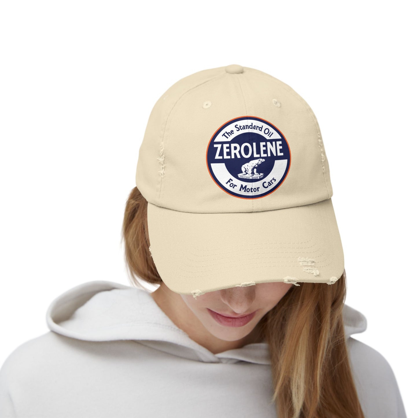Zerolene Distressed Cap — Retro Motor Oil Logo Hat