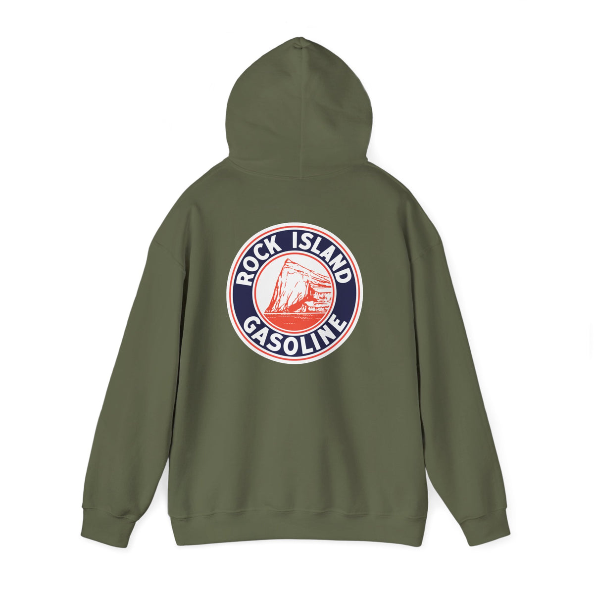 Rock Island Gasoline Hoodie — Vintage Petroliana | The Faded Label Co.