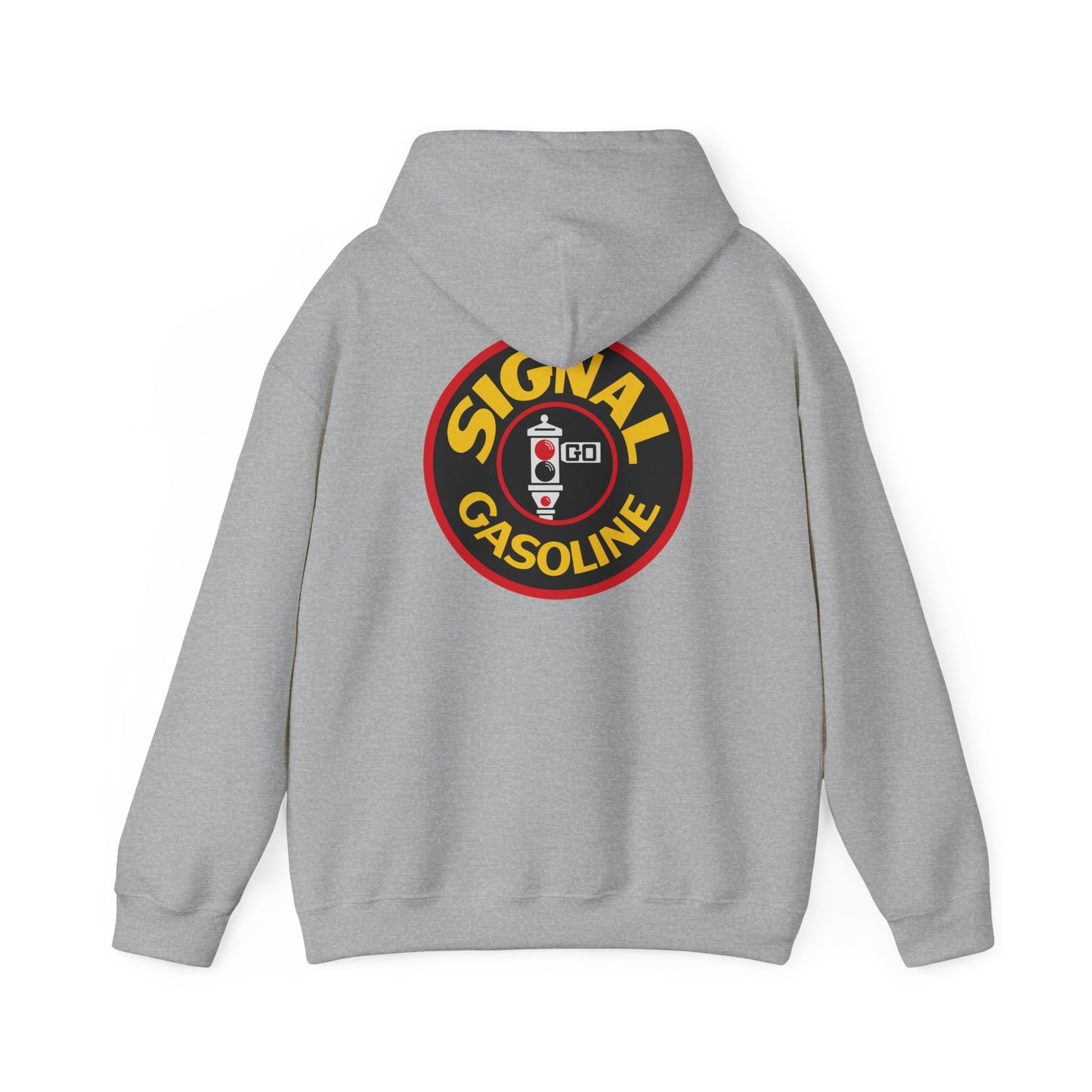 Signal Gasoline Vintage Logo Hoodie — Retro Petrol Sign Pullover