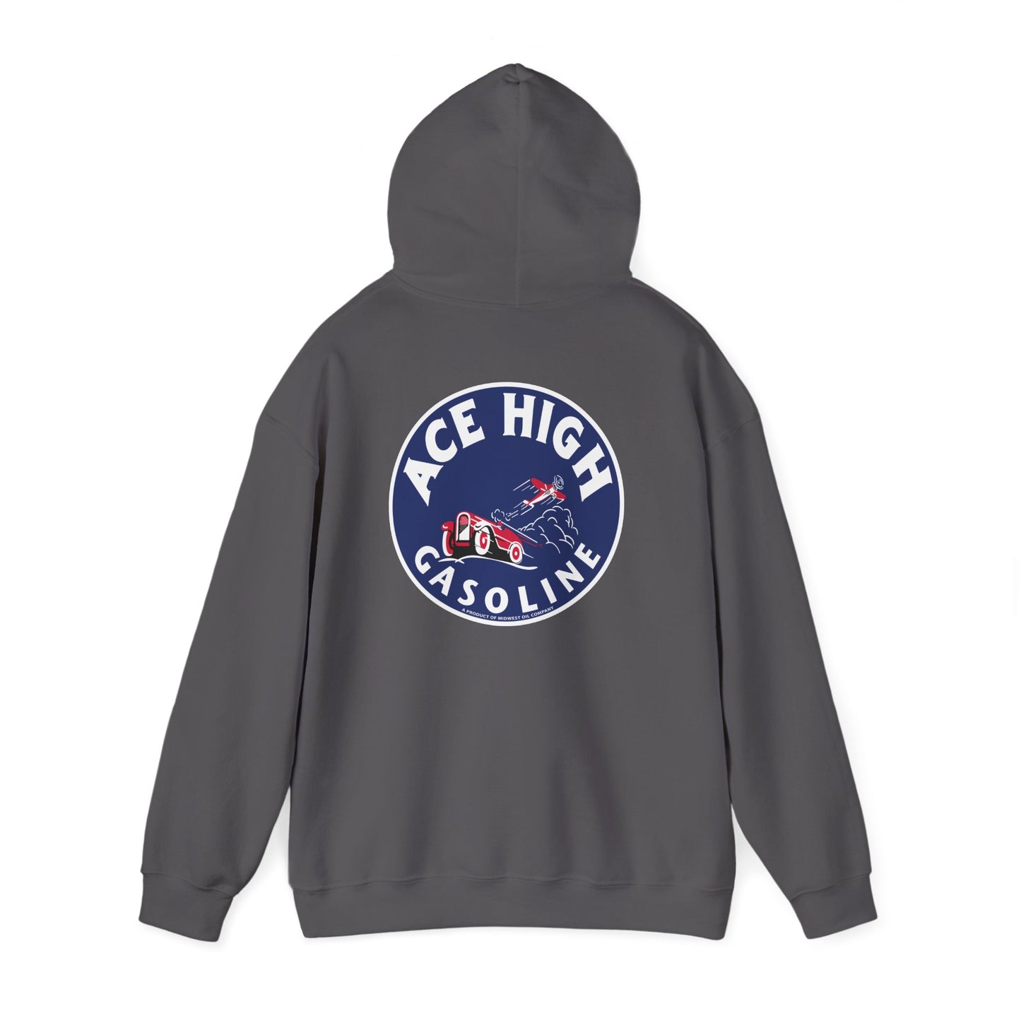 Ace High Gasoline Hoodie — Vintage Racing Logo Pullover