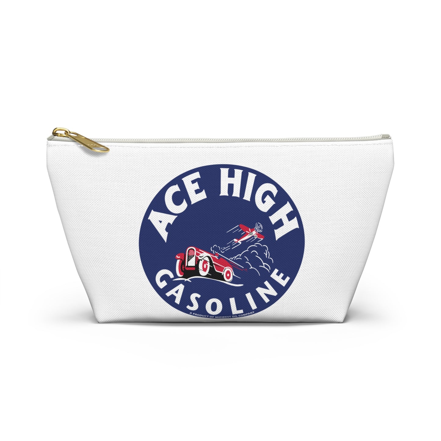 Ace High Gasoline Accessory Pouch — Vintage Petroliana Gift | The Faded Label Co.