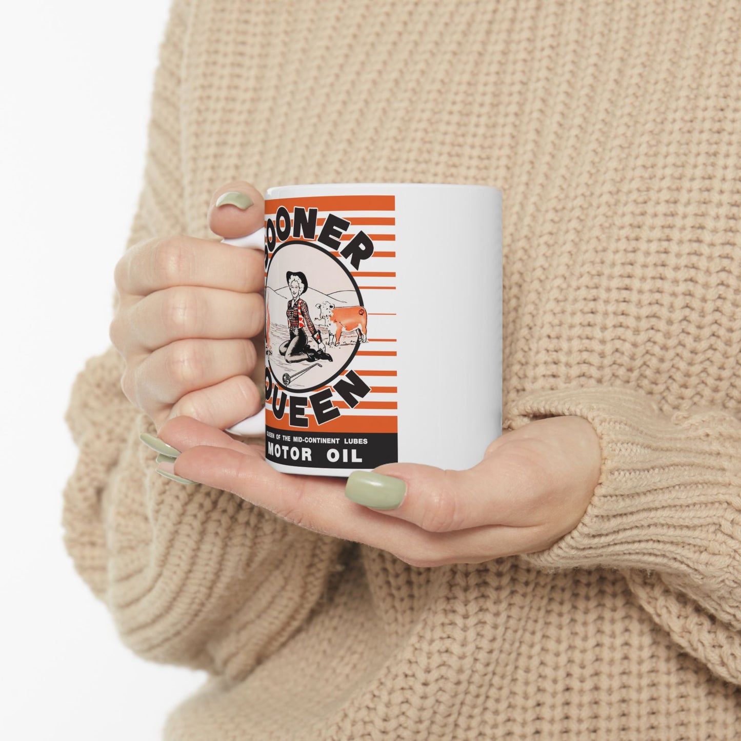 Vintage Mechanic Coffee Mug — 'Something's Gotta Give' Oil & Tools Ceramic Mug (11oz/15oz)