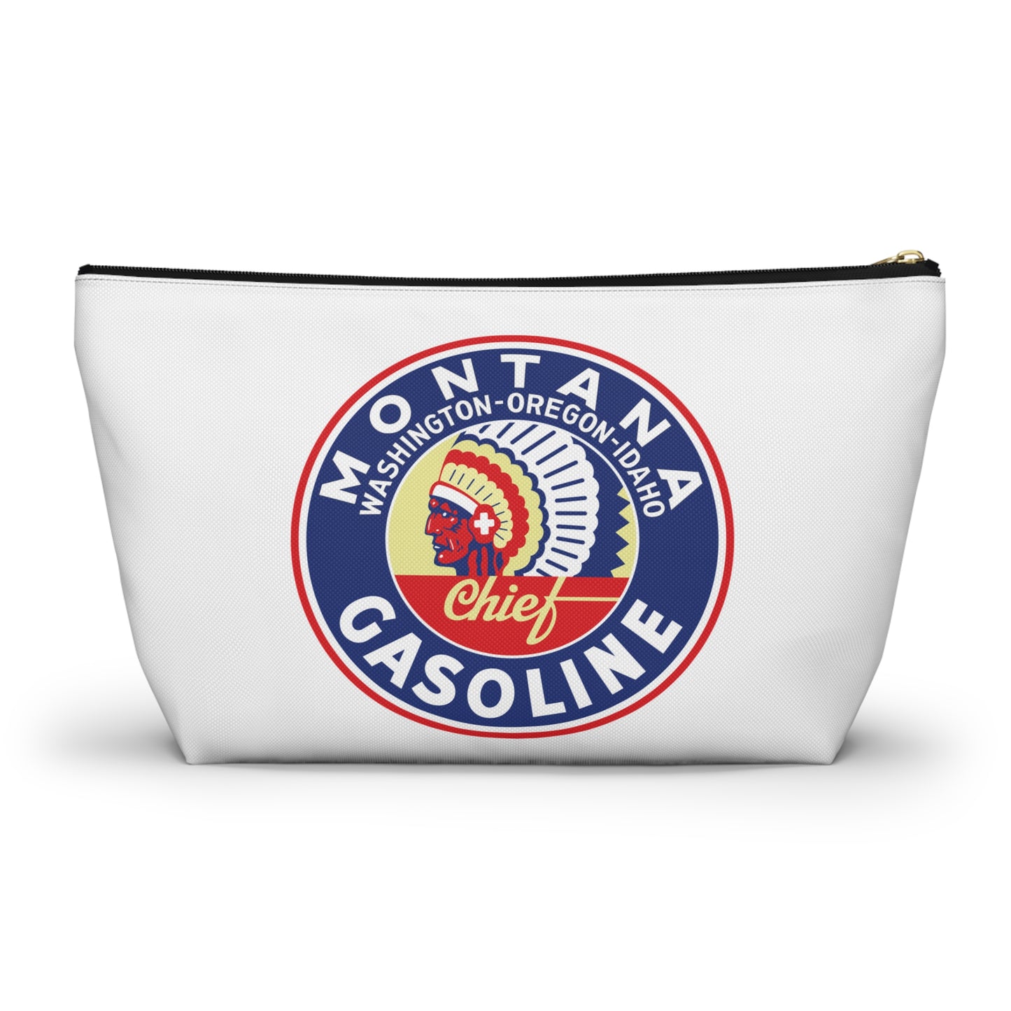 Montana Chief Gasoline Accessory Pouch — Vintage Inland Empire Petroliana Gift | The Faded Label Co.