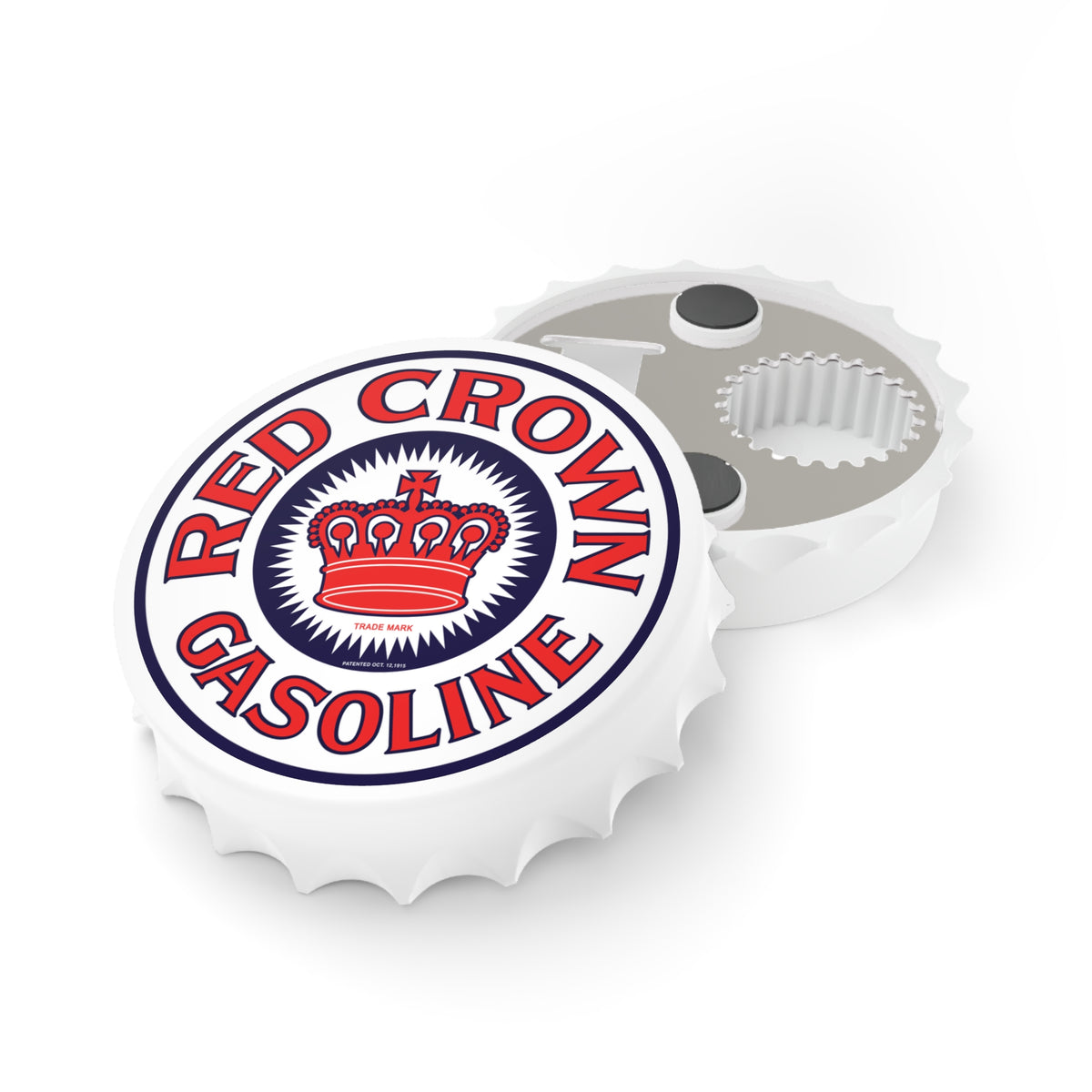 Red Crown Gasoline Bottle Opener — Vintage Standard Oil Petroliana Gift | The Faded Label Co.