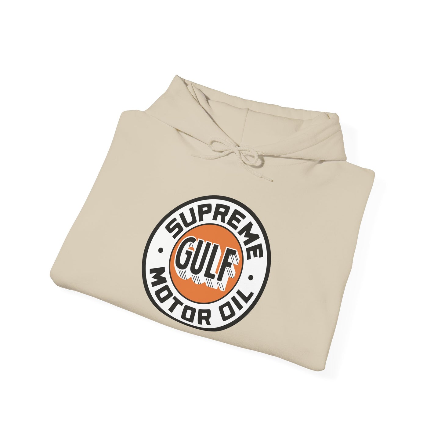 Gulf Motor Oil Logo Hoodie — Vintage Racing Gasoline Sweatshirt