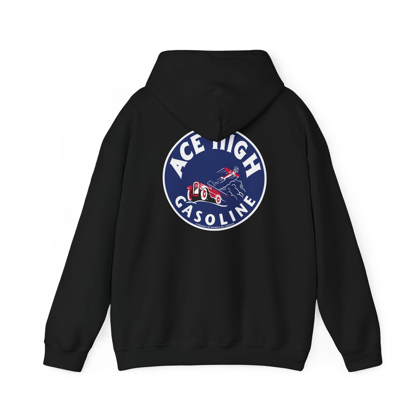 Ace High Gasoline Hoodie — Vintage Racing Logo Pullover