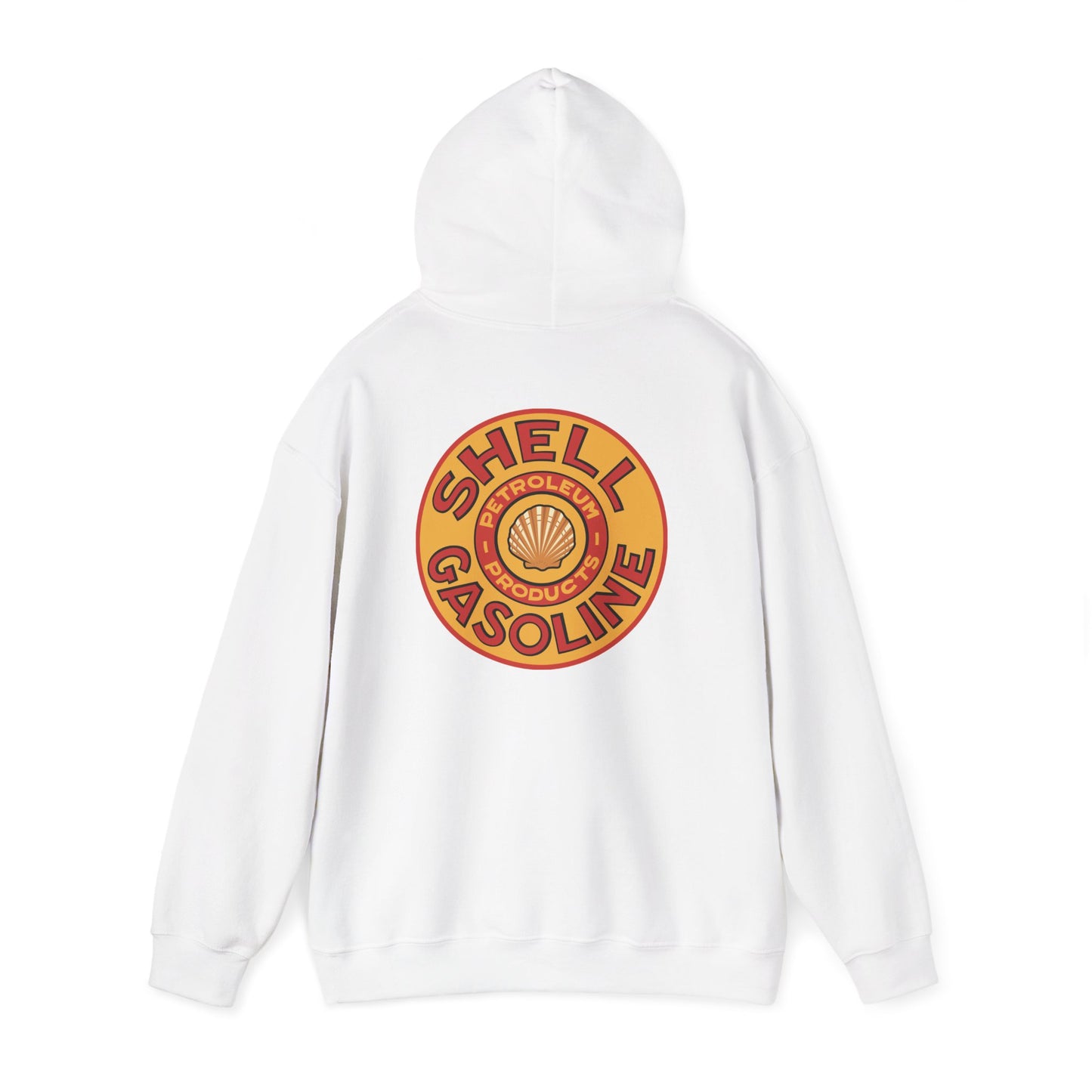 Shell Gasoline Logo Hoodie — Vintage Retro Petrol Badge Pullover