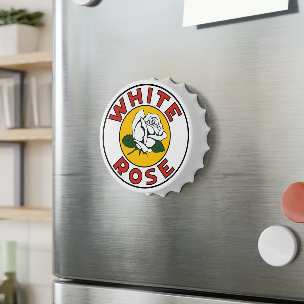 White Rose Gasoline Bottle Opener — Vintage Canadian Petroliana Gift | The Faded Label Co.