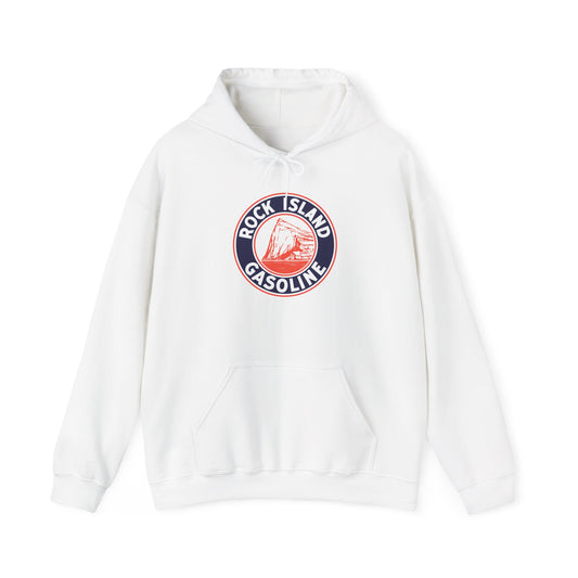 Rock Island Gasoline Hoodie — Vintage Petroliana | The Faded Label Co.