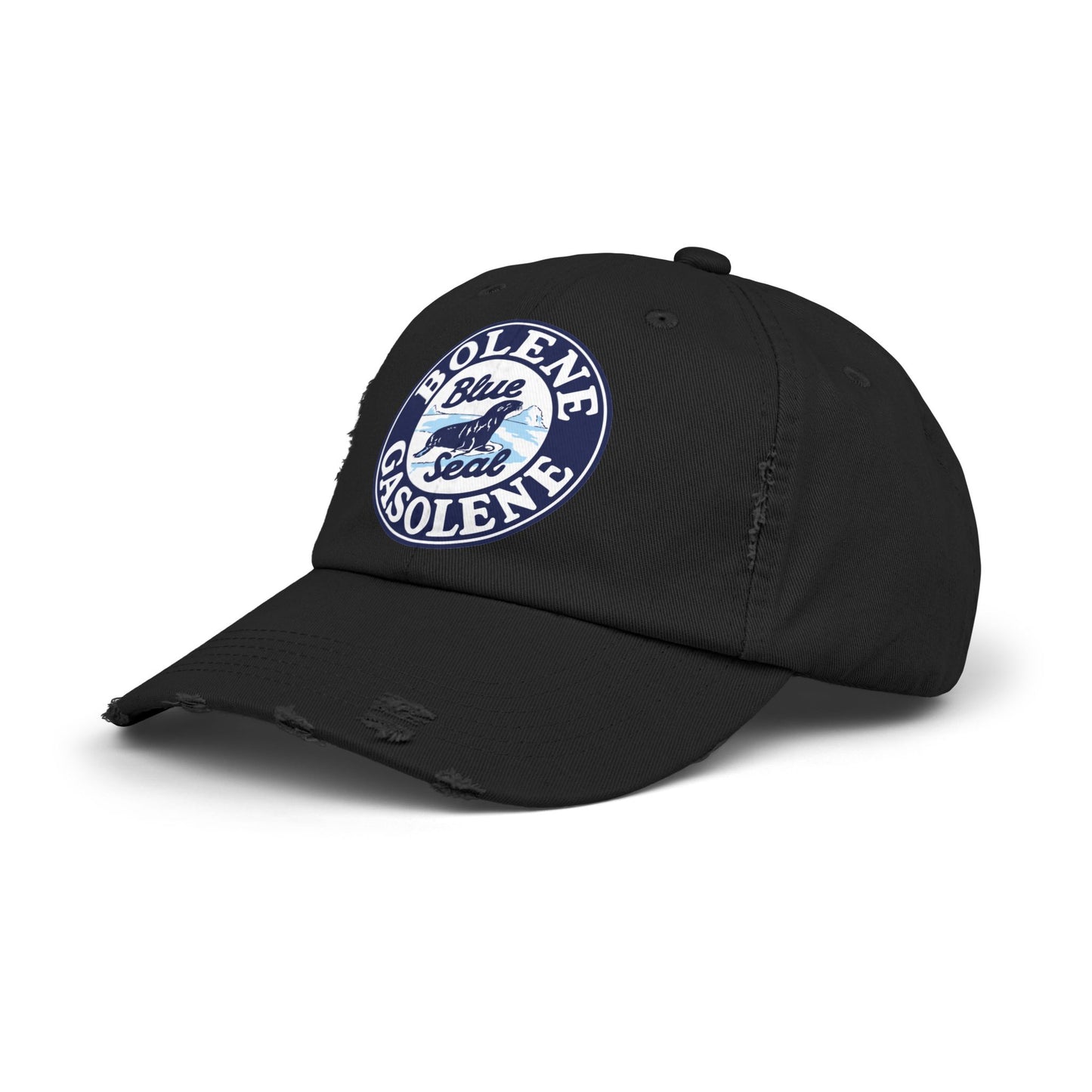 Bolene Blue Seal Gasolene Distressed Cap — Vintage Petroliana Hat | The Faded Label Co.