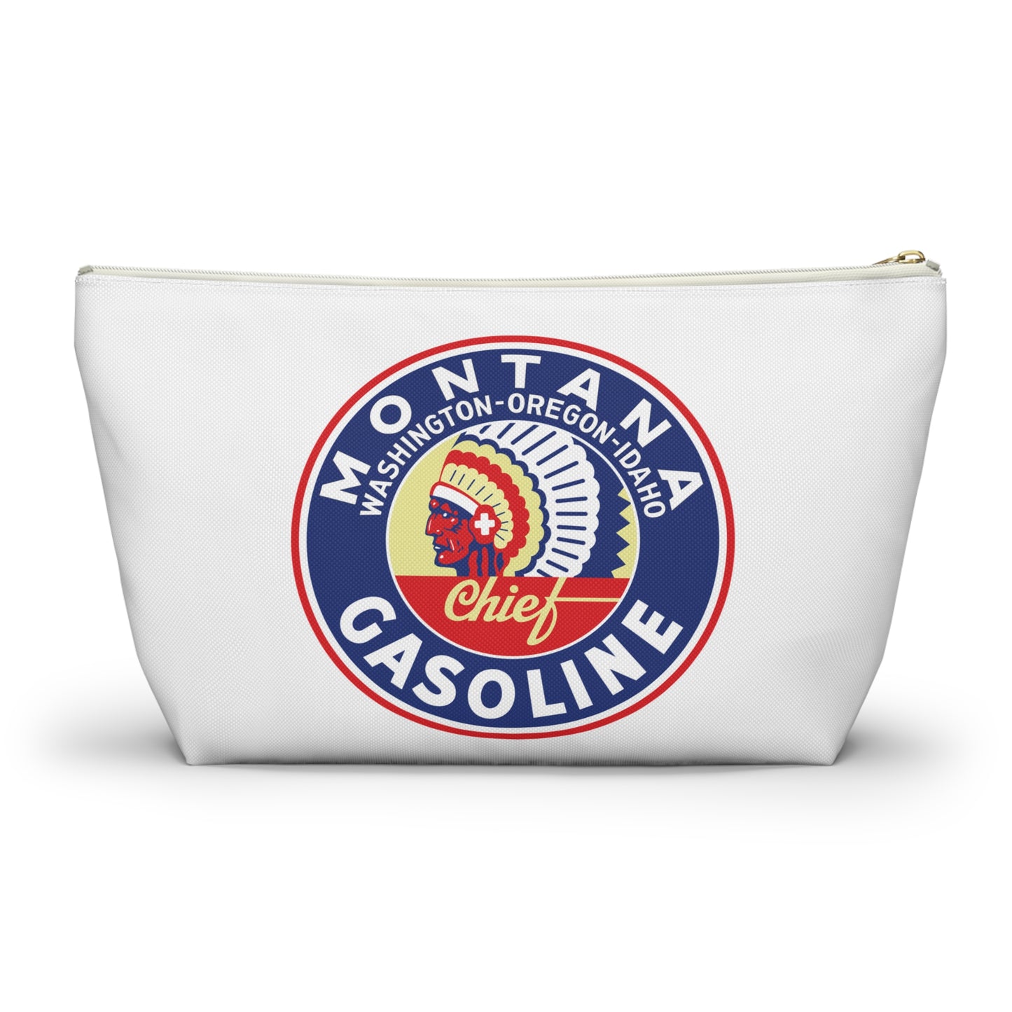 Montana Chief Gasoline Accessory Pouch — Vintage Inland Empire Petroliana Gift | The Faded Label Co.