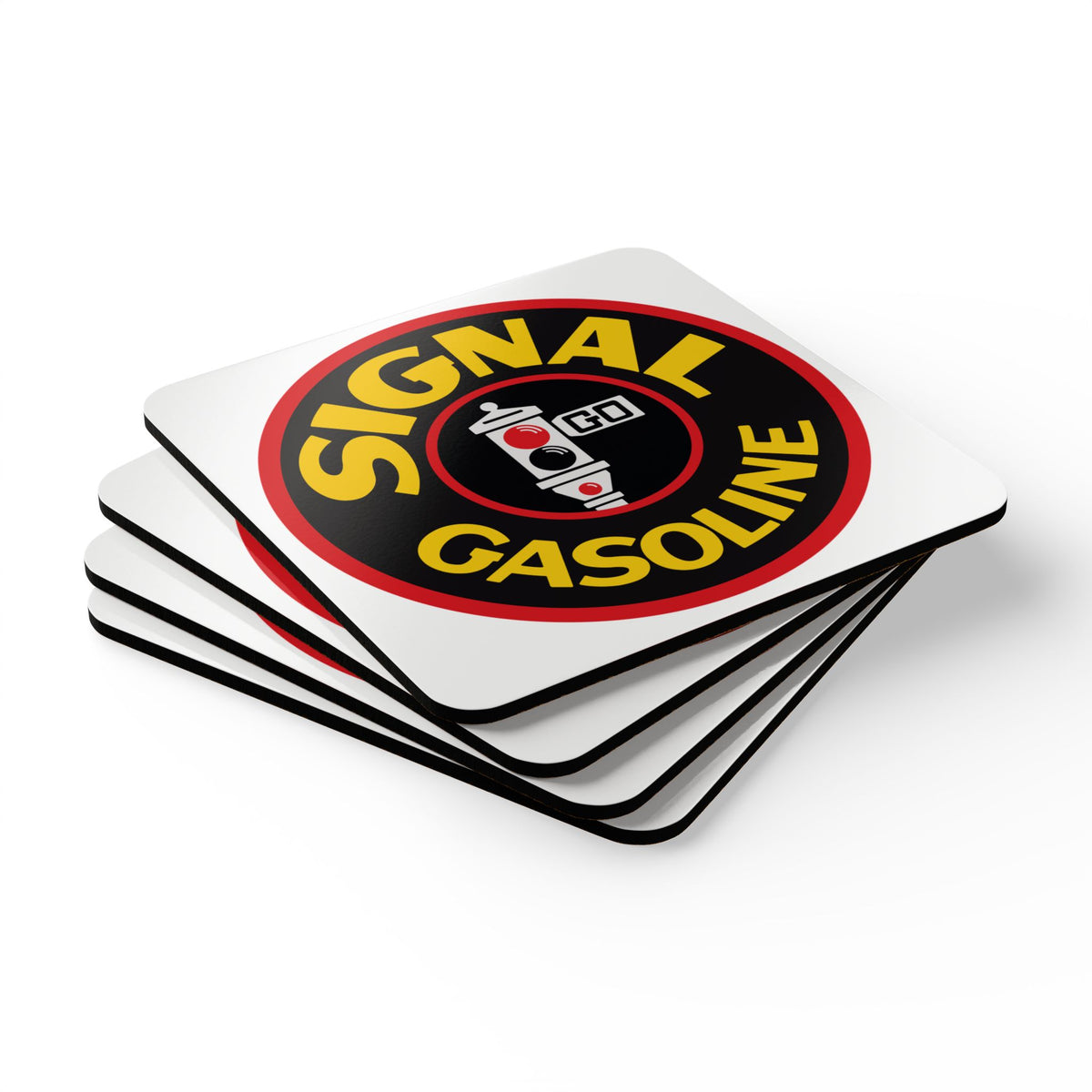 Signal Gasoline Coaster Set — Vintage California Petroliana Gift | The Faded Label Co.