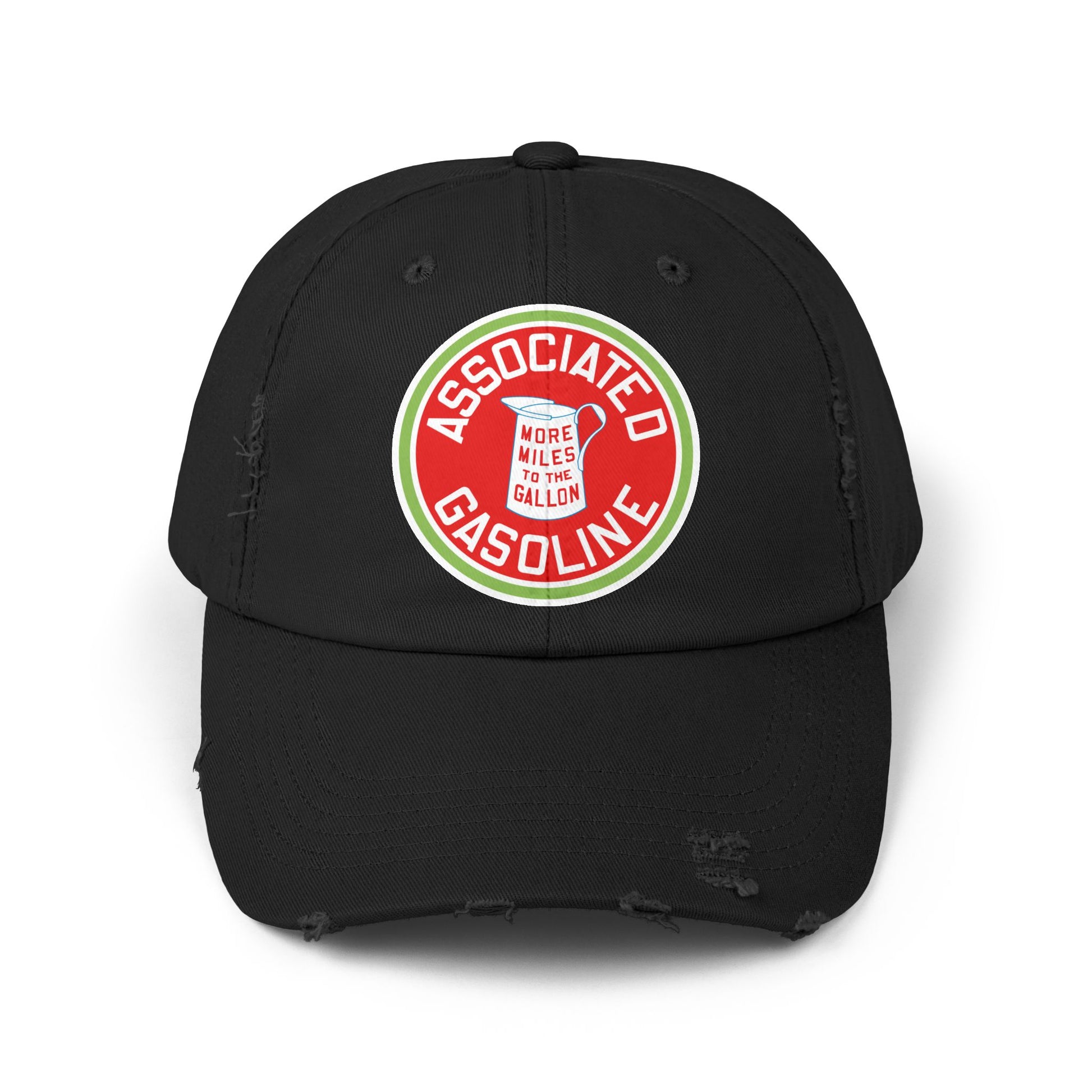 Associated Gasoline distressed cap black — vintage petroliana hat — The Faded Label Co.