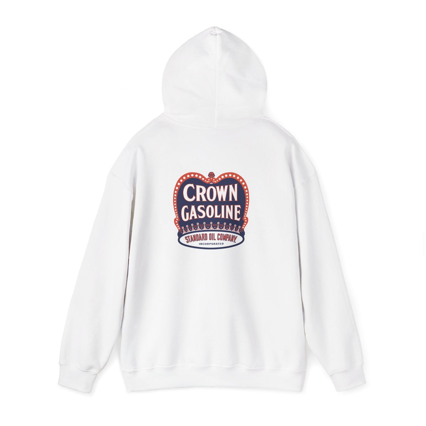 Crown Gasoline Vintage Logo Hoodie – Retro Gas Station Graphic Sweatshirt