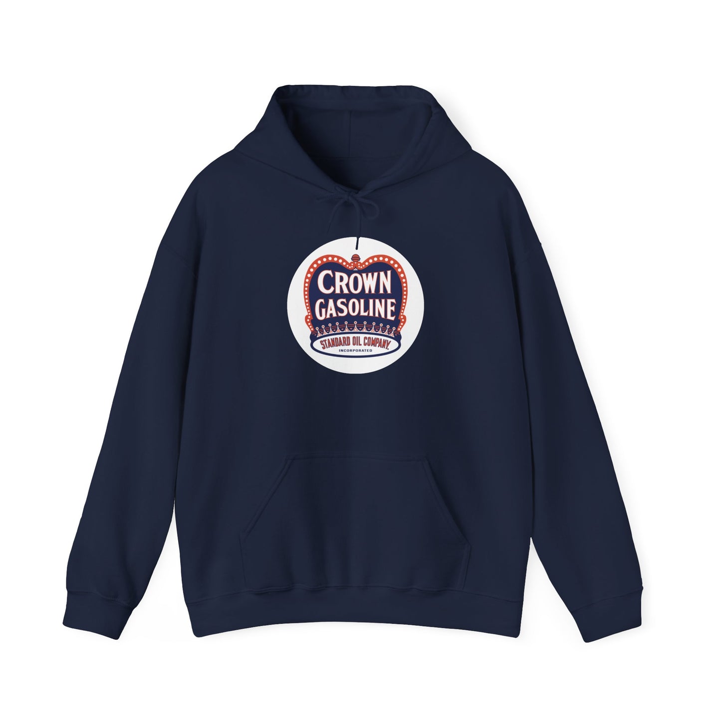 Crown Gasoline Vintage Logo Hoodie – Retro Gas Station Graphic Sweatshirt