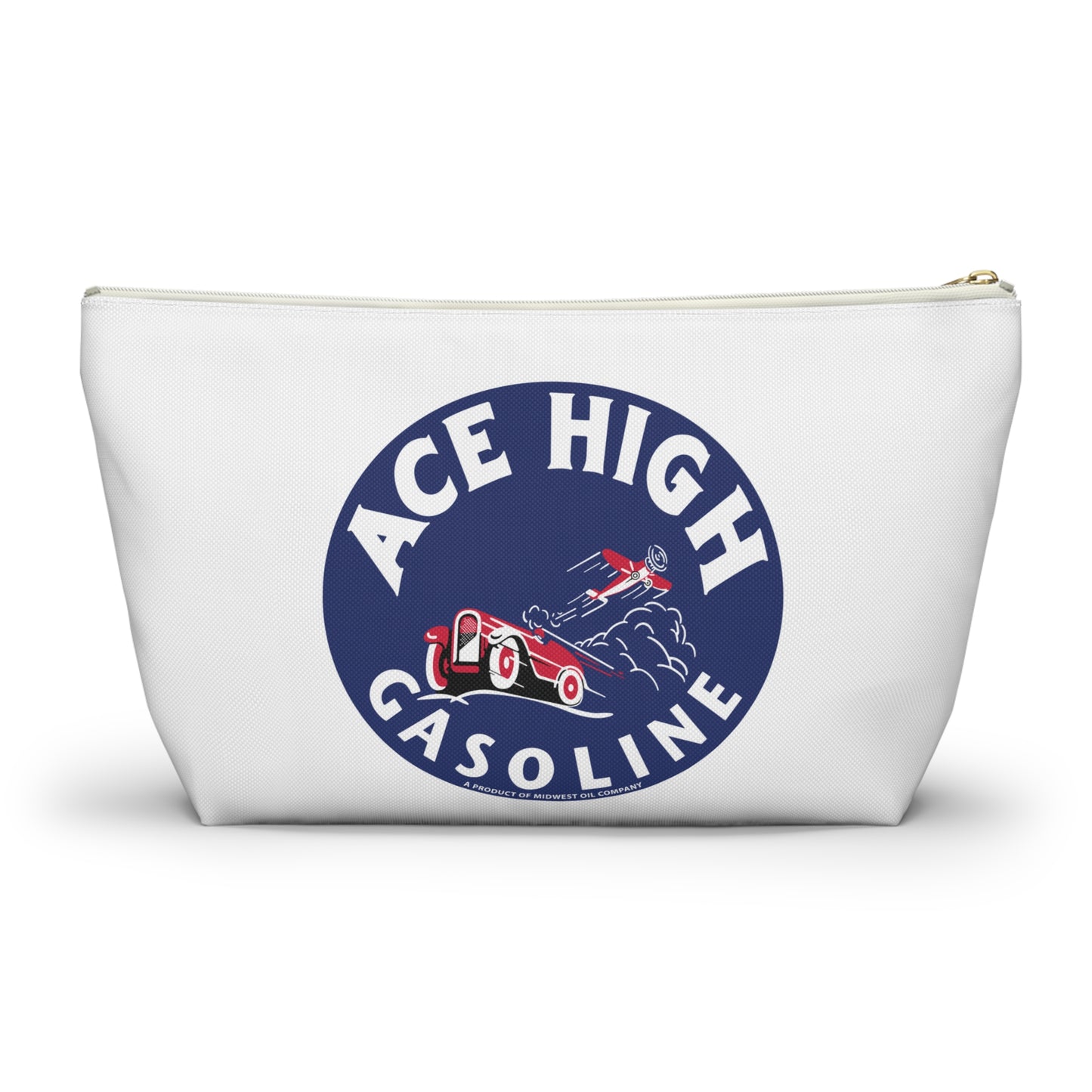 Ace High Gasoline Accessory Pouch — Vintage Petroliana Gift | The Faded Label Co.
