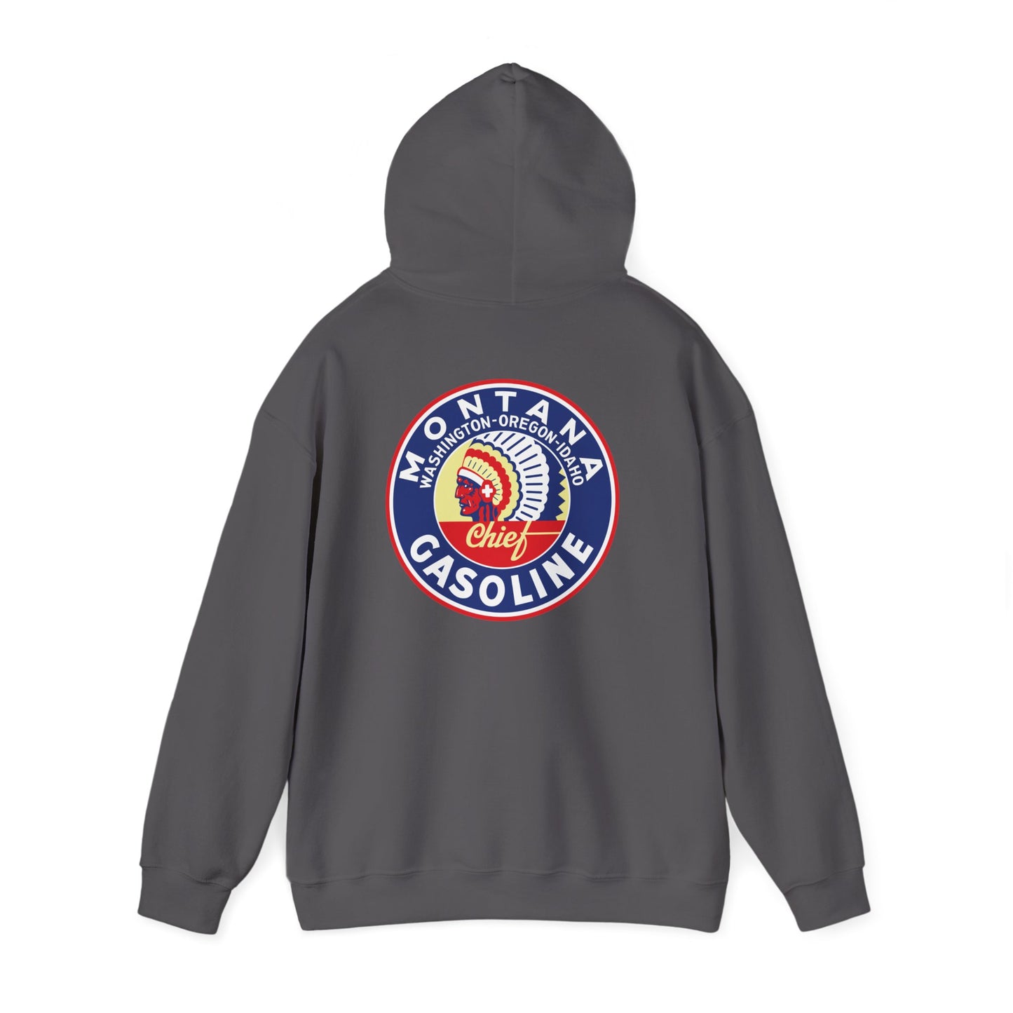 Montana Chief Gasoline Hoodie — Vintage Northwest Petroliana | The Faded Label Co.