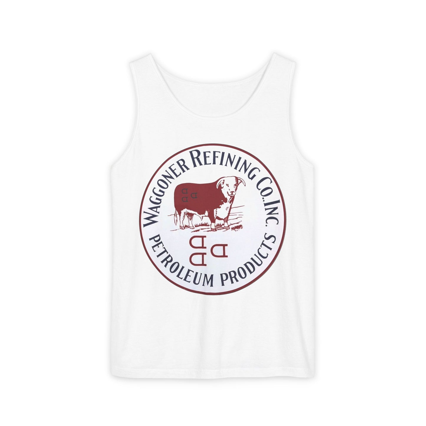 Waggoner Refining Co. unisex tank top — vintage Texas petroliana apparel — The Faded Label Co.