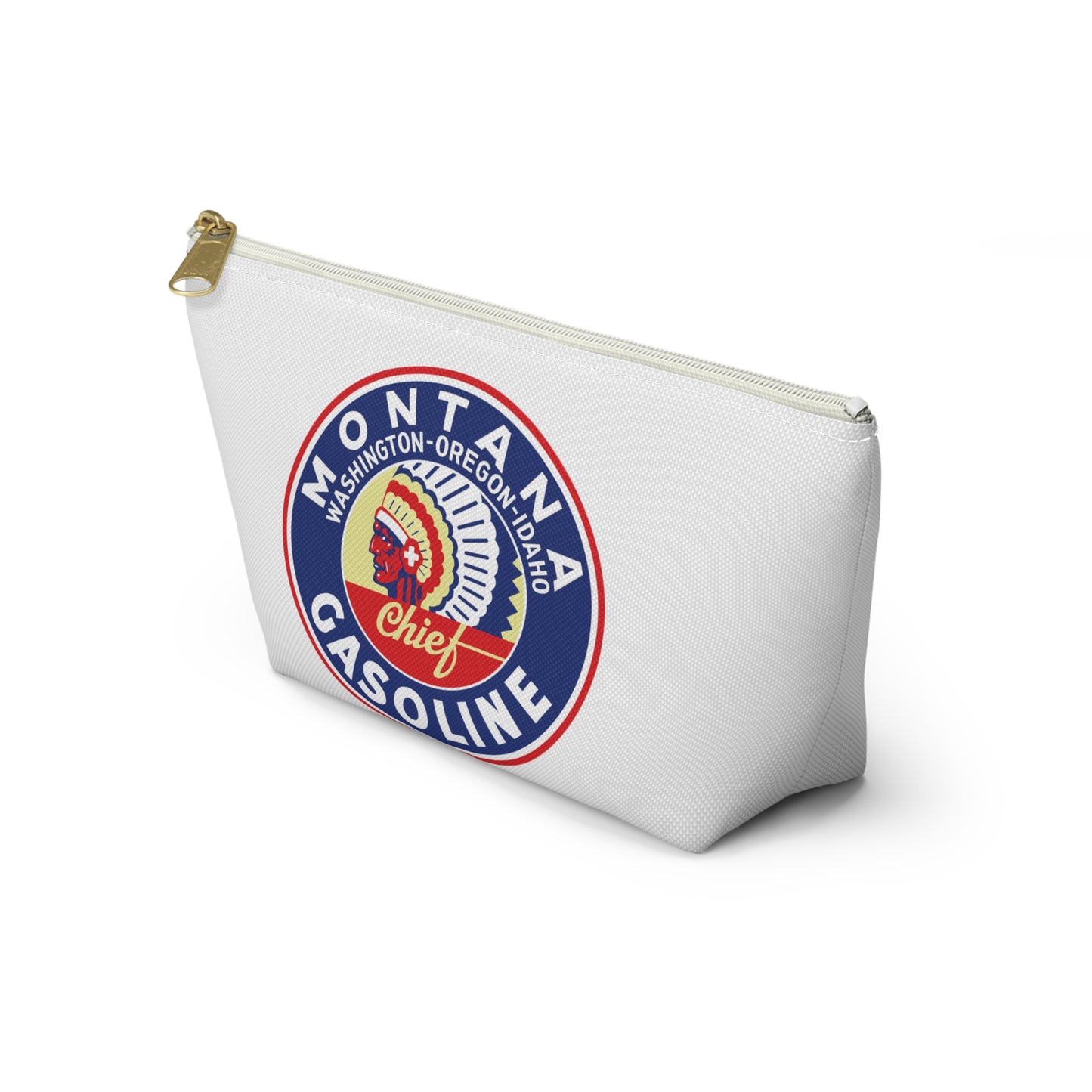 Montana Chief Gasoline Accessory Pouch — Vintage Inland Empire Petroliana Gift | The Faded Label Co.