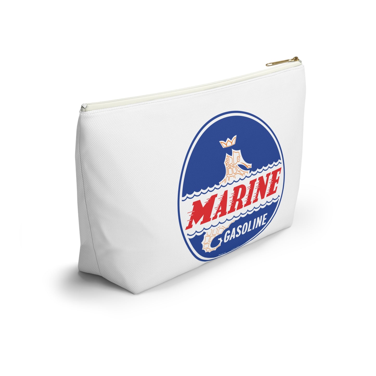 Marine Gasoline Accessory Pouch — Vintage Dockside Petroliana Gift | The Faded Label Co.