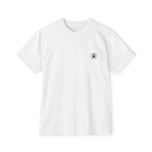 Dog-On Good Gasoline pocket tee — vintage Scottie dog petroliana t-shirt — The Faded Label Co.