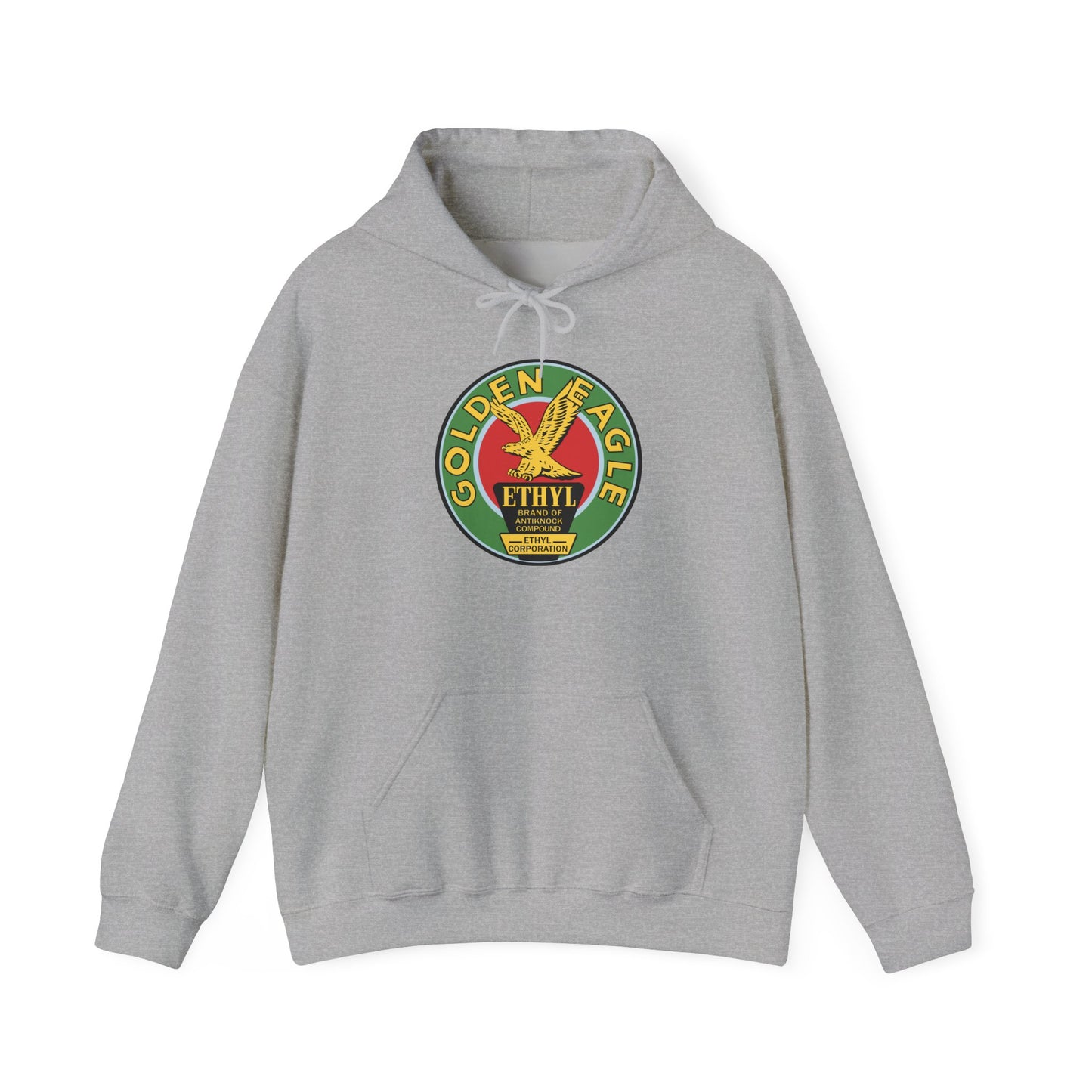 Golden Eagle Ethyl Logo Hoodie — Vintage Petroliana Pullover