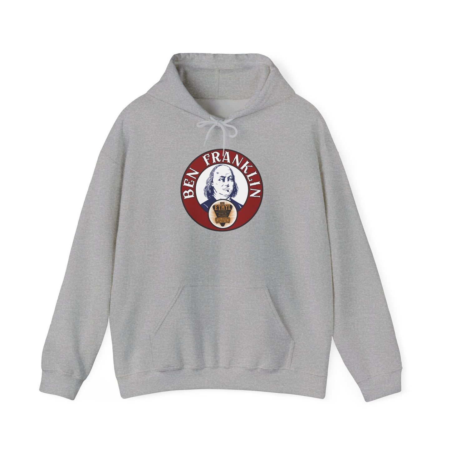 Ben Franklin ethyl Hoodie — Vintage Patriotic Americana Pullover