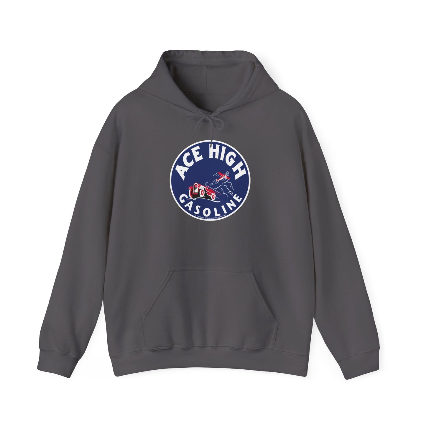 Ace High Gasoline Hoodie — Vintage Racing Logo Pullover