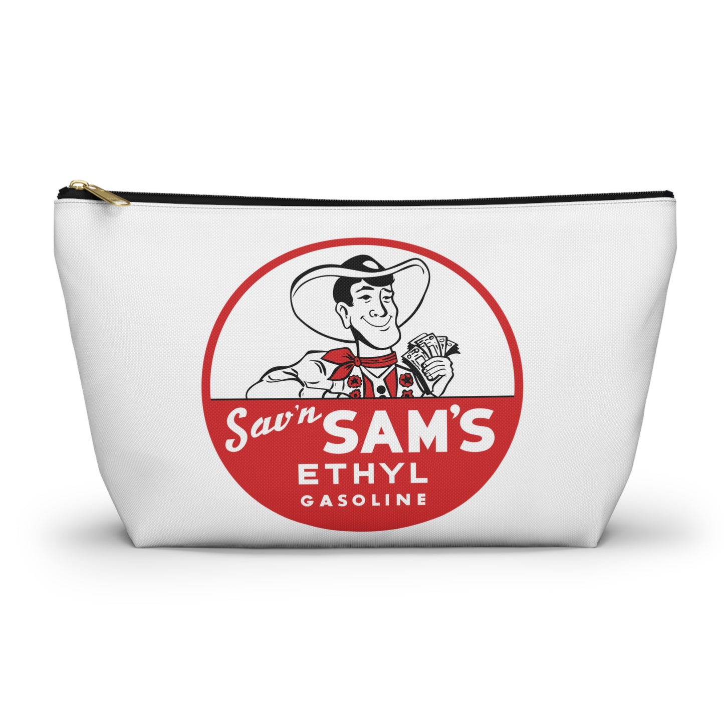 Sam's Ethyl Gasoline Accessory Pouch — Vintage Petroliana Gift | The Faded Label Co.