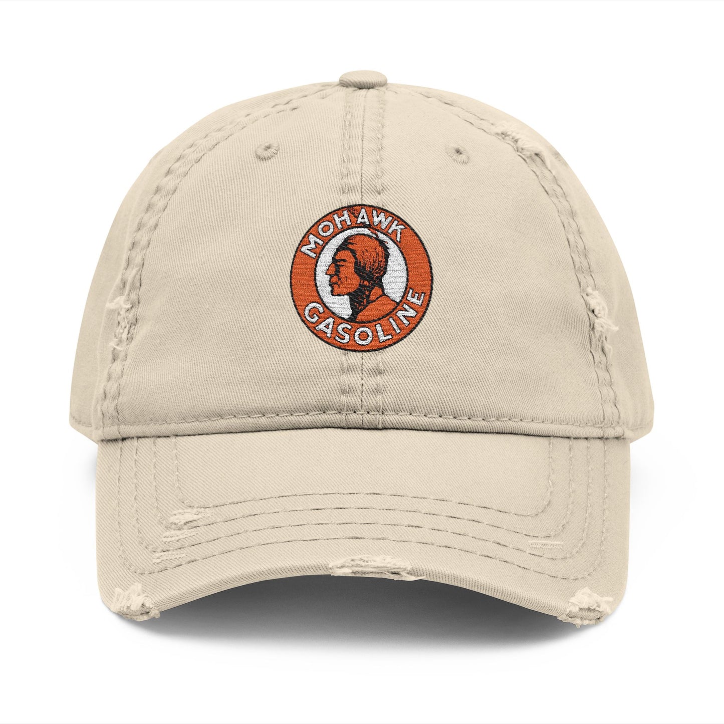 Mohawk Gasoline dad hat charcoal — vintage petroliana cap — The Faded Label Co.