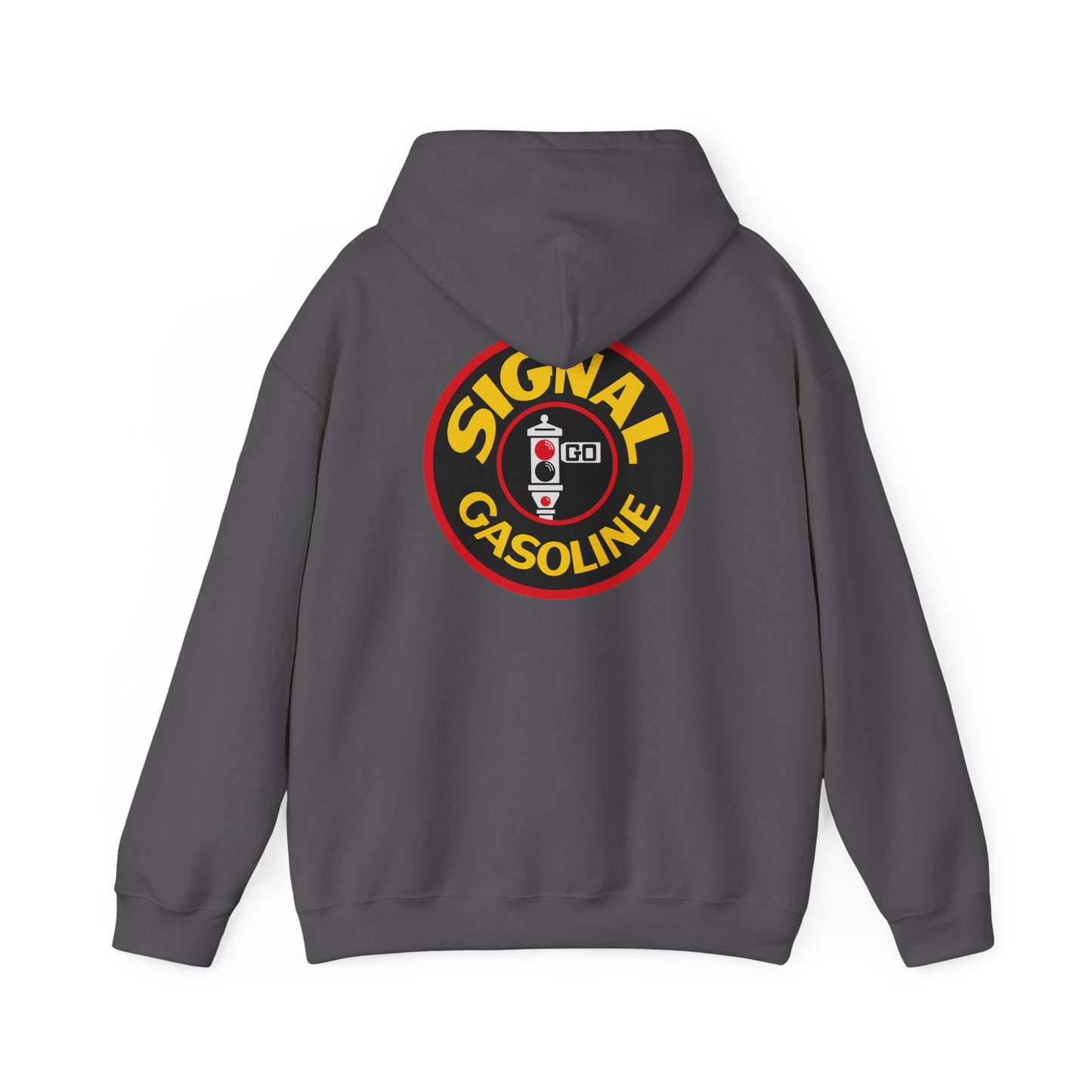 Signal Gasoline Hoodie — Vintage Traffic Signal Petroliana | The Faded Label Co.