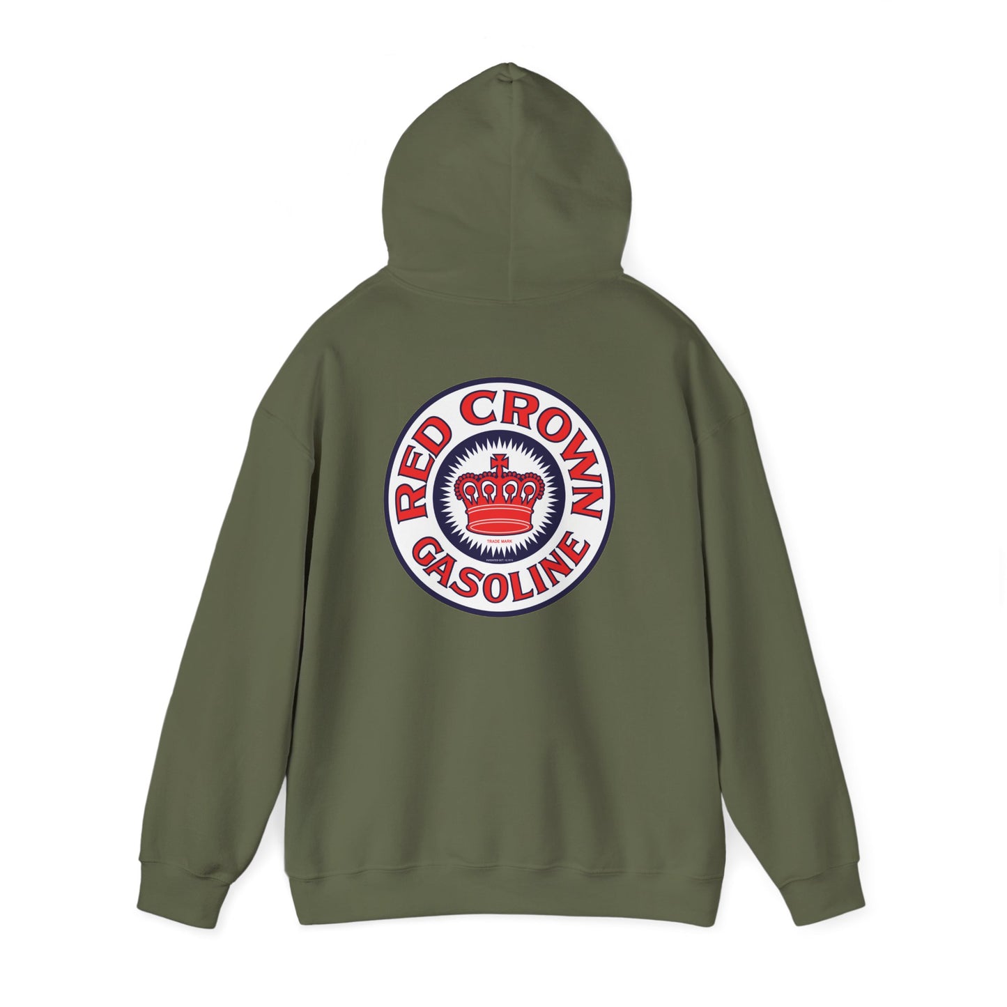Red Crown Gasoline Hoodie — Vintage Standard Oil Petroliana | The Faded Label Co.