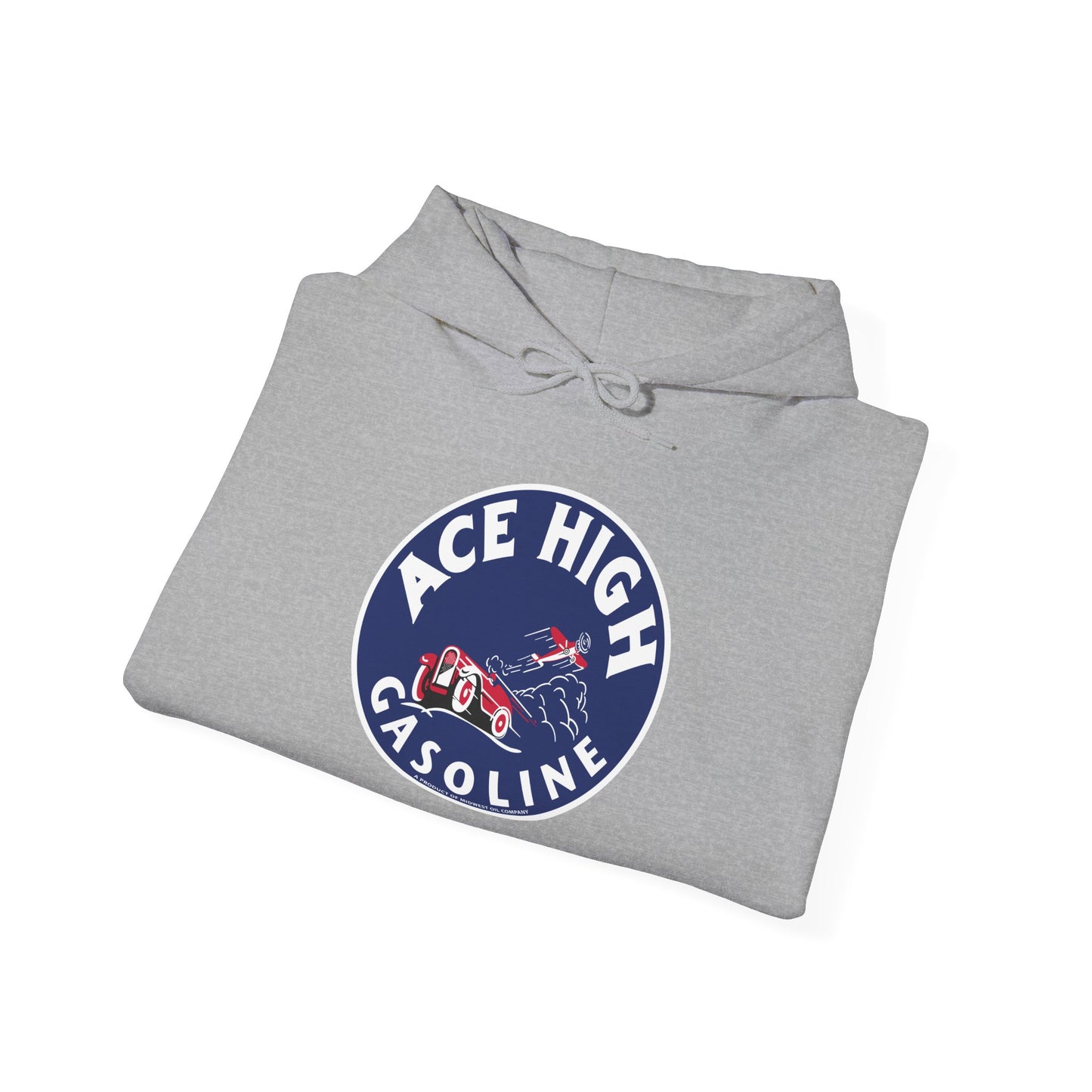 Ace High Gasoline Hoodie — Vintage Racing Logo Pullover