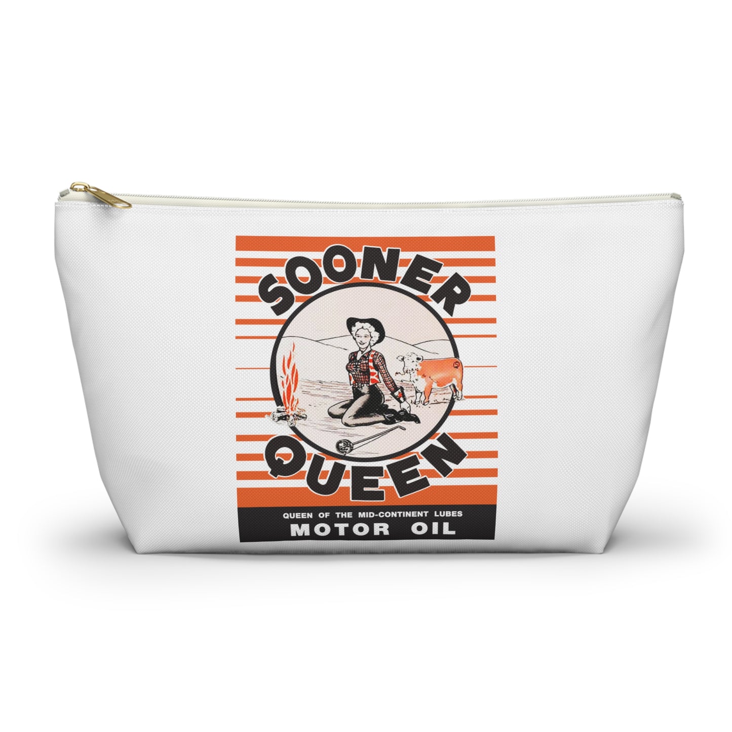sooner queen Accessory Pouch w T-bottom