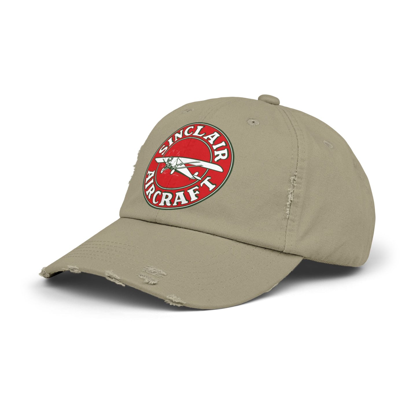 Sinclair Aircraft Distressed Baseball Cap — Vintage Aviation Pilot Hat